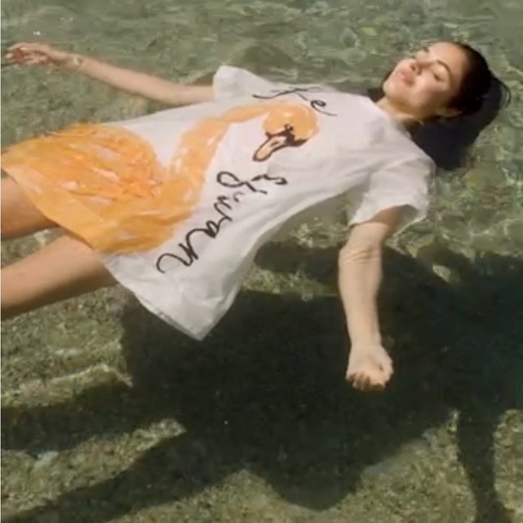 NWT Anthropologie The Emmy Short-Sleeve Mini Dress Swan Edition, Size plus 1X - Picture 12 of 12